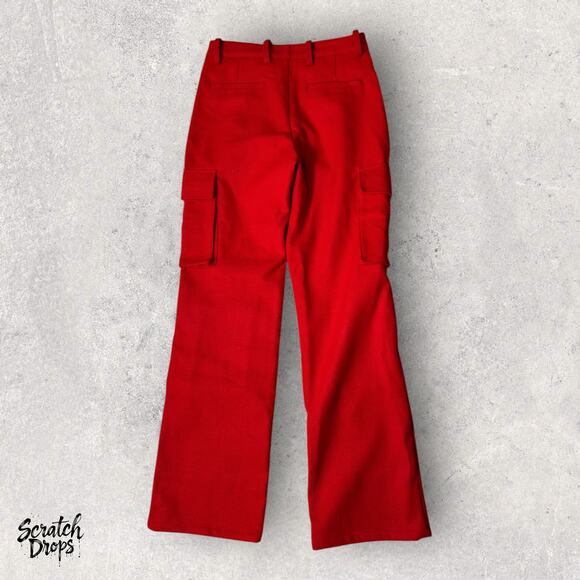 Women's Red Cargo Pants Size 32 NWT Stylish Durable Fashionable Casual Stylish - Picture 1 of 4